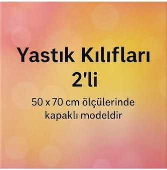 Ezgi Desenli Pamuklu Yastık Kılıfı, Lavanta Deseni, 50 x 70 cm, Lila, 2 Adet