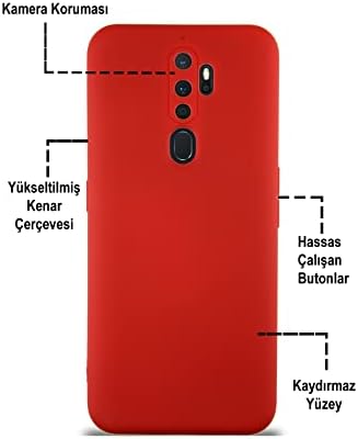 Alternative view of Oppo A5 2020 ile Uyumlu Kapak ile Uyumlu İçi Kadife Kamera Korumalı Lansman Silikon Kılıf - Siyah