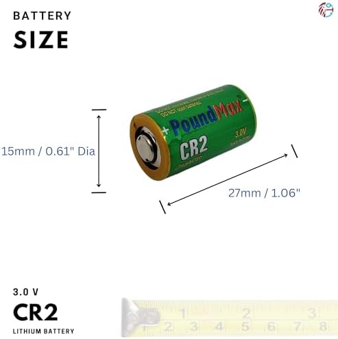 PoundMax lityum CR-2 (CR17355, CR-2M, DLCR2, KCR2, 6206) özel pil, 3V | 1x 1-paket