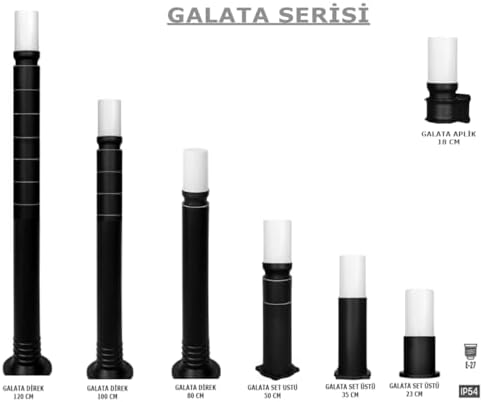Bahçe Aydınlatması Galata Set Üstü 23 Cm Zita Bahçe Lambası 220v E27 Ip54 (UG-ZT-0270) - Görsel 3