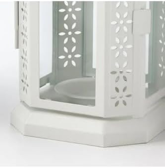 Alternative view of ENRUM Beyaz Dekoratif Fener, 22 cm, Mum Işığı İçin