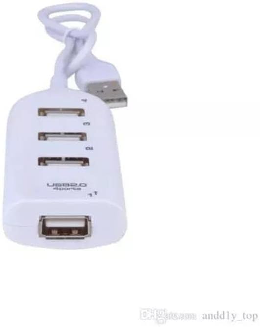 4 Port USB Çoğaltıcı Çoklayıcı Hub USB 2.0 Çoklama PC Laptop - Beyaz