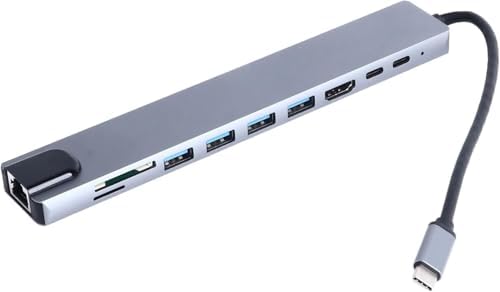 Alternative view of Type C Hub, 10 in 1 4 Adet 3.0 Usb Çoklayıcı,4K Hdmi Bağlantısı,SD TF Kart Okuyucu,Rj45 Ethernet,2 Adet USB C Pc Bağlantı Girişli Adaptörü Macbook ile Uyumlu ZR795