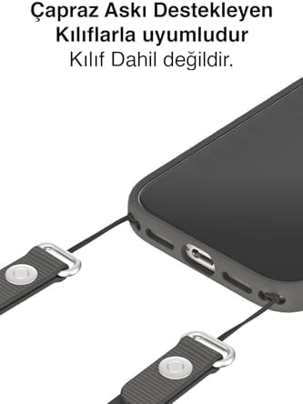 - iPhone 17 Pro Max ile uyumlu Tüm Serilerle Çapraz Ayarlanabilir Yüksek Kaliteli Şık Crossbody Strap Telefon Askısı - Sienna