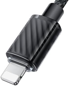 Alternative view of CA-3660 Crystal Serisi Type-c to Lightning 36W PD Hızlı Şarj ve Veri Aktarım Örgü Kablo Siyah 1.2m