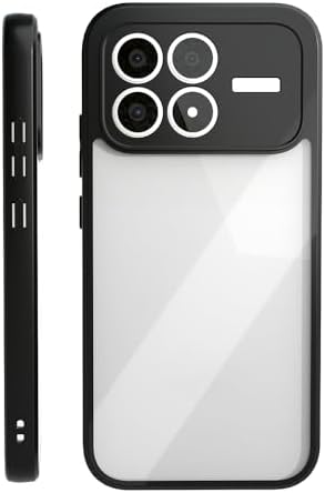 Alternative view of Xiaomi Poco F8 Pro İle Uyumlu Yüksek Kalite Kılıf Kamera Korumalı Şeffaf Arka Yüzey Z-New Roll Kapak Siyah