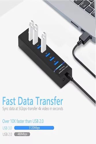 Ul307 7 Port Usb 3.0 Hub Usb Hub 3.0 Çoğaltıcı 7 Port Usb Hub 5 Gbps Usb Splitter Usb Çoklayıcı - Görsel 3