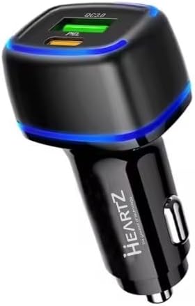 CR01 ARAÇ ŞARJ ADAPTÖRÜ DUAL PORT PD ARAÇ ŞARJI YENİ NESİL PD + STANDART USB LEDLİ A KALİTE ARAÇ ŞARJ BAŞLIK FAST (SİYAH)