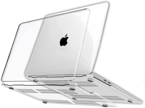 MacBook Air 13.6 inç M5/M4/M3/M2 2026-2025-2024-2023-2022 Çip ile Uyumlu Dayanıklı Koruyucu Kılıf, Ultra İnce Kabuk Koruma Sert Kapak A3449 A3240 A3113 A2681 (Şeffaf)