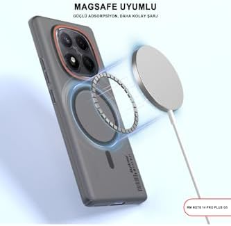 Magsafe Mat Sert KLEİN Kılıf Siyah Redmi Note 14 Pro Plus 5G ile uyumlu - Görsel 3