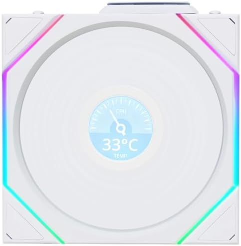 Alternative view of Lian Li UNI FAN REVERSE TL WIRELESS LCD 1x120mm Beyaz Kasa Fanı (G99.12RTLLCD1W1W.00)