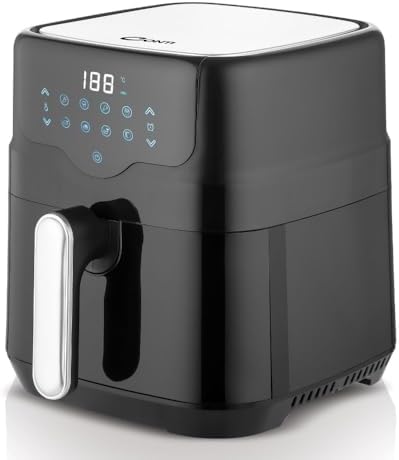 CDF-451 Prime Airfryer Yağsız Fritöz 4.5 L, Dijital Dokunmatik LED Ekran, 8 Otomatik Program, 80-200°C Sıcaklık Ayarı, Yapışmaz Hazne,Kolay Temizlik