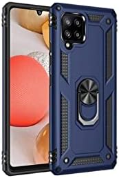 Galaxy A12 ile Uyumlu Kapak Military Yüzüklü Stantlı Panzer Tank Kılıf - Lacivert - Görsel 2