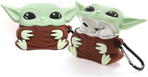 AirPods Pro 2. Nesil Uyumlu Figürlü Darbe Emici Silikon Kulaklık Kılıfı (Baby Yoda) - Görsel 3