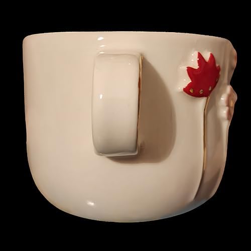 Dearmoon House El Yapımı Seramik Mug, 24 Karat Gerçek Altın Bezemeli, Çiçek Desenli, Atlı Karınca Kutulu, Hediye Seti, Lüks Kupa, - Görsel 2