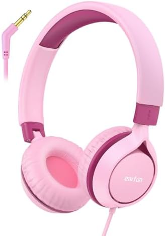 Alternative view of EarFun S1 Kablolu Kulaküstü Çocuk Kulaklık - Ayarlanabilir Kafa Bandı - Okul/seyahat/erkek/kız Çocuklar/bilgisayar/tablet Için Taşınabilir - Pembe