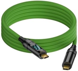 Type C To Type C 100W Hızlı Şarj 20Gbps Veri Transfer Hızı 8K60Hz Görüntü Aktarım Kablosu 2 metre Yeşil GRN-02