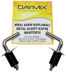 Alternative view of Daymıx Nikel Krom Kaplamalı Metal Klozet Kapak Menteşesi, Üstten Sıkmalı, Delikli Klozet Taşlarına Uyumlu