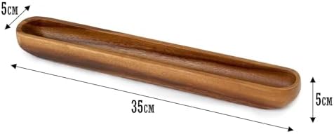 Akasya Ağacından Ahşap Zeytin Tabağı, Zeytinlik,Ahşap Zeytin Tepsisi El Yapımı Akasya Ahşap Uzun Kano Tekne Tarzı Çanak - Yemek Servis Tabağı Masa Orta Parça (35cm*5cm)
