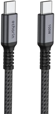 Şarj ve Veri Aktarım Kablosu 20V5A, Type C'den Type C'ye, 100W, Çift Kat Örgülü (Gri, 2 metre) - Görsel 2