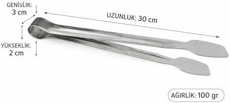 Alternative view of Çelik Maşa – Paslanmaz Çelik, Kaymaz Tutma Saplı, Mangal ve Izgara İçin Dayanıklı Maşa (1)