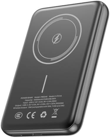 PB5246 10.000 mAh Manyetik Kablosuz Powerbank 15W Kablosuz 20W PD (Siyah) - Görsel 3