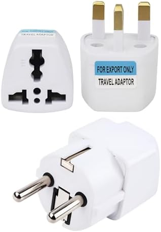 Uluslararası Seyahat Adaptörü 2’li Set, Tip C Avrupa, Tip G İngiltere Adaptör Fişi, 150 Den Fazla Ülke Uyumu, Çoklu Uç Fiş Desteği, Hac, Umre, ABD, AB, İngiltere, Avustralya Priz Dönüştürücü