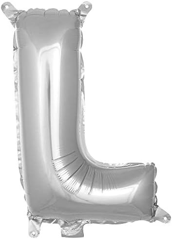 Alternative view of L Harfi 16 İnç Gümüş Renk Folyo Balon 36 CM (Gümüş)