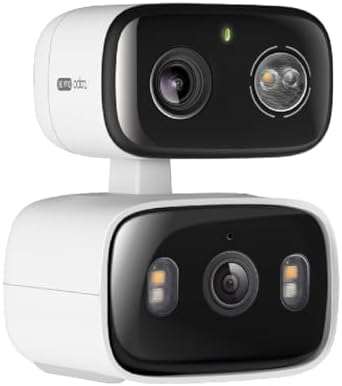 C246D | 2K 3MP Çift Lensli Akıllı Güvenlik Kamerası | Pan/Tilt | İç ve Dış Mekan | IP65 | AI Hareket, Kişi ve Evcil Hayvan Algılama | Renkli Gece Görüşü | Çift Yönlü Ses