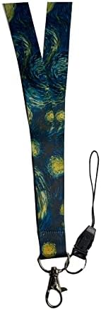Alternative view of Van Gogh Yıldızlı Geceler Boyun ipi ve Telefon Askısı