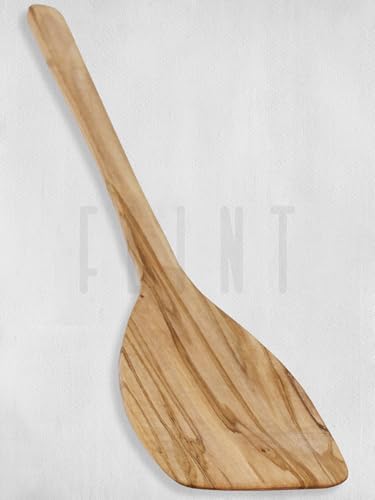 Zeytin Ağacı Ahşap Spatula 30 cm El Yapımı Doğal Tahta Kaşık Mutfak Servis - Görsel 3