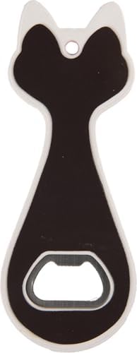 Miyav Kedi Mıknatıslı Şişe Kapak Açacağı, Kedili Açacak Buzdolabı Magnet Turuncu, 5.5x14 cm, Seramik Kaplama - Görsel 3