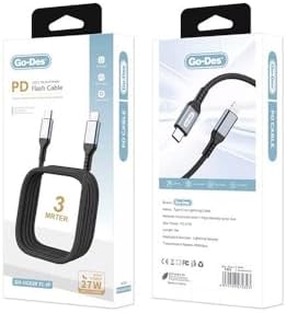 Senon Go-Des GD-UC639 Type-C to Lightning (İphone Uyumlu) PD Hızlı Şarj Kablosu 27W 3M - Görsel 2