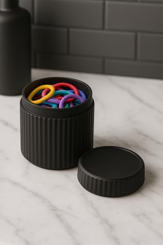 Alternative view of 3'lü Banyo Düzenleyici Seti Toka Kutusu Pamukluk Makyaj ve Kulak Çubuğu Kutusu Organizeri Siyah