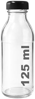 Alternative view of 125 ml Şeffaf Derin Siyah Metal Kapaklı Cam Şişe 125 cc Meşrubat Şişesi Deep 6 Adet