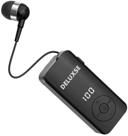 BT-14 Çekmeli Bluetooth Kulaklık LED Ekranlı Titreşimli Yakanıza Takıp Çekmeli Olarak Kullanabilirsiniz Siyah Mikfonlu Eller Serbest Arama 18 saat müzik 160 saat bekleme V5,4 - Görsel 3