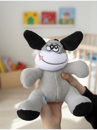 Alternative view of Atakids Sevimli Peluş Eşek Oyun Arkadaşı, 25 cm, Gri, Unisex
