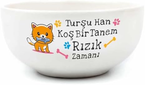 Alternative view of Turşu Han Koş Bir Tanem Rızık Zamanı! Krem Seramik Kase - Hediye Seramik Kase