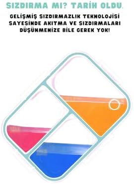 750ml Lunchbox Sevimli Dostlar Tek Katlı 3 Bölmeli Paslanmaz Çelik Sefer Tası Yemek Kutusu (Pembe Unicorn) - Görsel 2