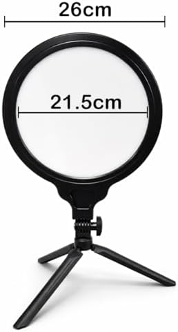 Halka Işık 8.4 inç (21.5cm) 180cm Kablolu Stüdyo Işığı Ürün ve Görsel Fotoğraflama Işığı Fotoğraf Makinesi Kamera Youtuber Twich Ring Light Yayıncı Işığı (HP260 8.4inç Siyah) - Görsel 3