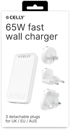 Celly Univrsl 65W EU/UK/AUS/US Duvar Şarj Cihazı