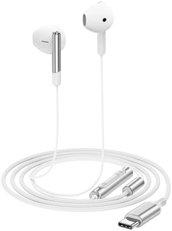 Alternative view of Acefast USB-C Kablolu Mikrofonlu Kulaklık Uzaktan Kumandalı Type-C Kulaklık 1.2 Metre - Beyaz - L3