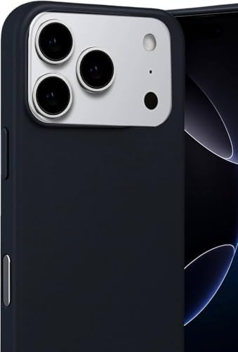 Alternative view of & AKSESUAR iPhone 17 Pro Max ile Uyumlu İçi Kadife Dışı Mat Yapıya Sahip Koruma Sağlayan Lansman Silikon Kılıf (Siyah)