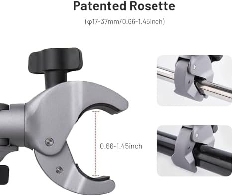PGYTECH CapLock Süper Kelepçe Motosiklet Alüminyum Alaşımlı Fırça Tutucu Insta360 X5 için, GoPro Hero için 1/4 inç Vidalı Yengeç Pense, DJI Osmo 360/Cep/Aksiyon ve Diğer Aksesuarlar için - Görsel 2