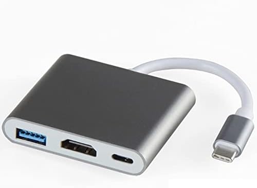 Type-c 3in1 Hdmi 4K Usb 3.0 Görüntü Veri Aktarımı Sağlar Usb Adaptör Notebook ve Macbook ile Uyumlu TC-23