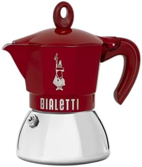 - Moka Exclusive İndüksiyon: 4 Cups Ocak Üstü Espresso Pişirici - 200ml - Kırmızı Renk - Alt Hazne: Dış Paslanmaz Çelik İç Alüminyum - İndüksiyon Ocak Türleri İçin Uygundur - Görsel 3