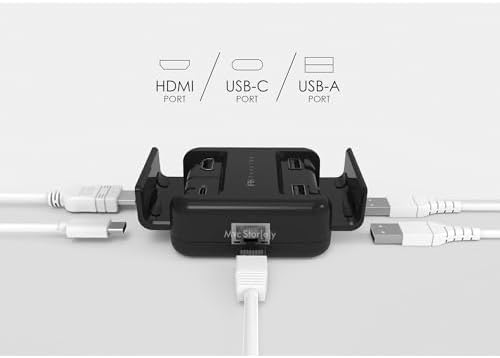5-in-1 USB-C Hub ve Çoklayıcı | Ethernet, HDMI ve 60W PD | MacBook ve USB-C Laptoplar için Profesyonel Hub Siyah