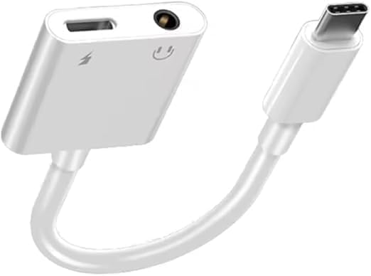 Alternative view of Type-C to 3.5 mm Jack Kulaklık ve Şarj Dönüştürücü Aynı Anda Kulaklıktan Müzik Dinleyin ve de Şarj Edin Çift Çıkışlı Adaptör Yüksek Hızlı Şarj ve Ses Aktarımı