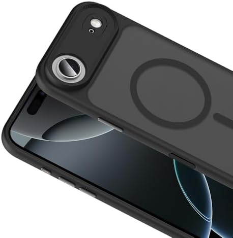 Alternative view of Senon Apple iPhone 17 Air İçin Kılıf Mat Arka Yüzey Magsafe Uyumlu Şarj Özellikli Zore Flet M-safe Kapak (Siyah)