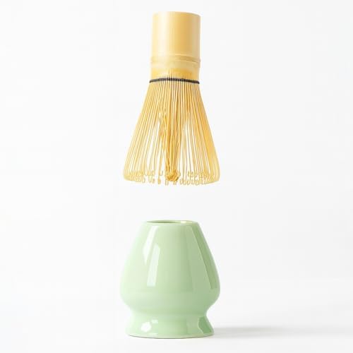2 Parça Matcha Çayı Fırça ve Bamboo Whisk Tutucu Köpürtücü Tutacağı mt165 - Görsel 3